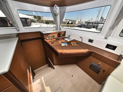 Cockpit of MAJESTIC, a Lagoon 46 catamaran at Općina Sukošan, Croatia
