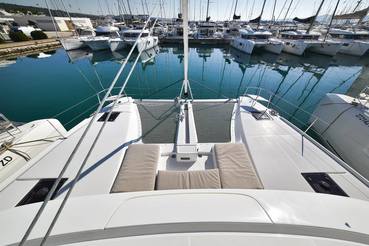 Deck of MAJESTIC, a Lagoon 46 catamaran at Općina Sukošan, Croatia