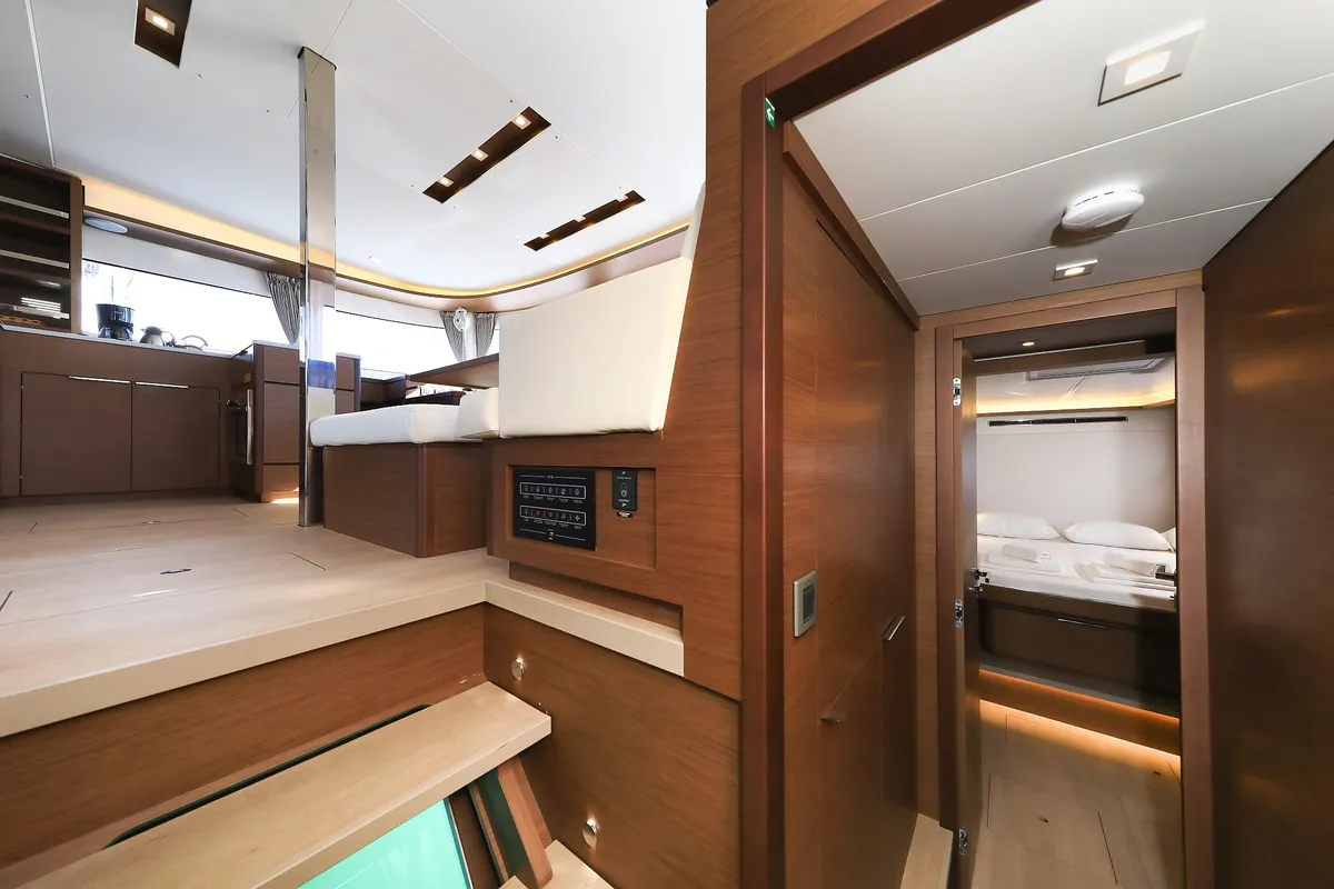 Salon of MAJESTIC, a Lagoon 46 catamaran at Općina Sukošan, Croatia