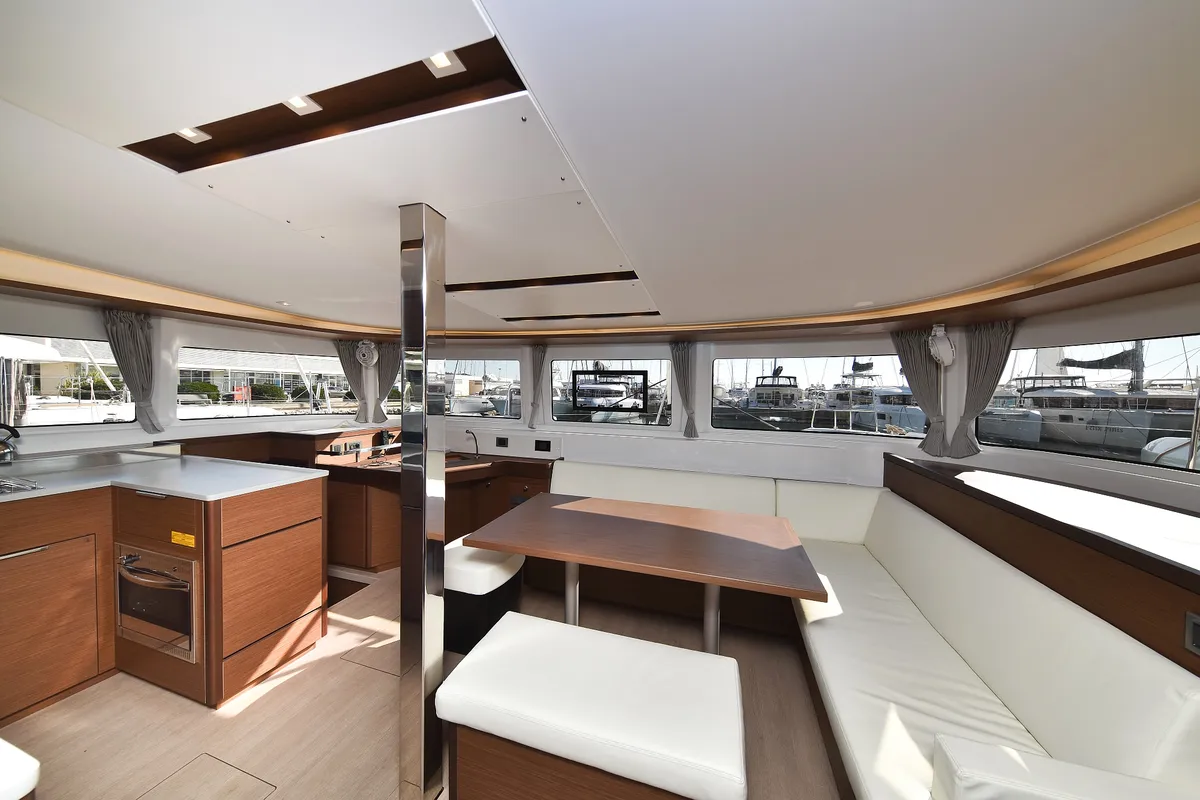 Salon of MAJESTIC, a Lagoon 46 catamaran at Općina Sukošan, Croatia
