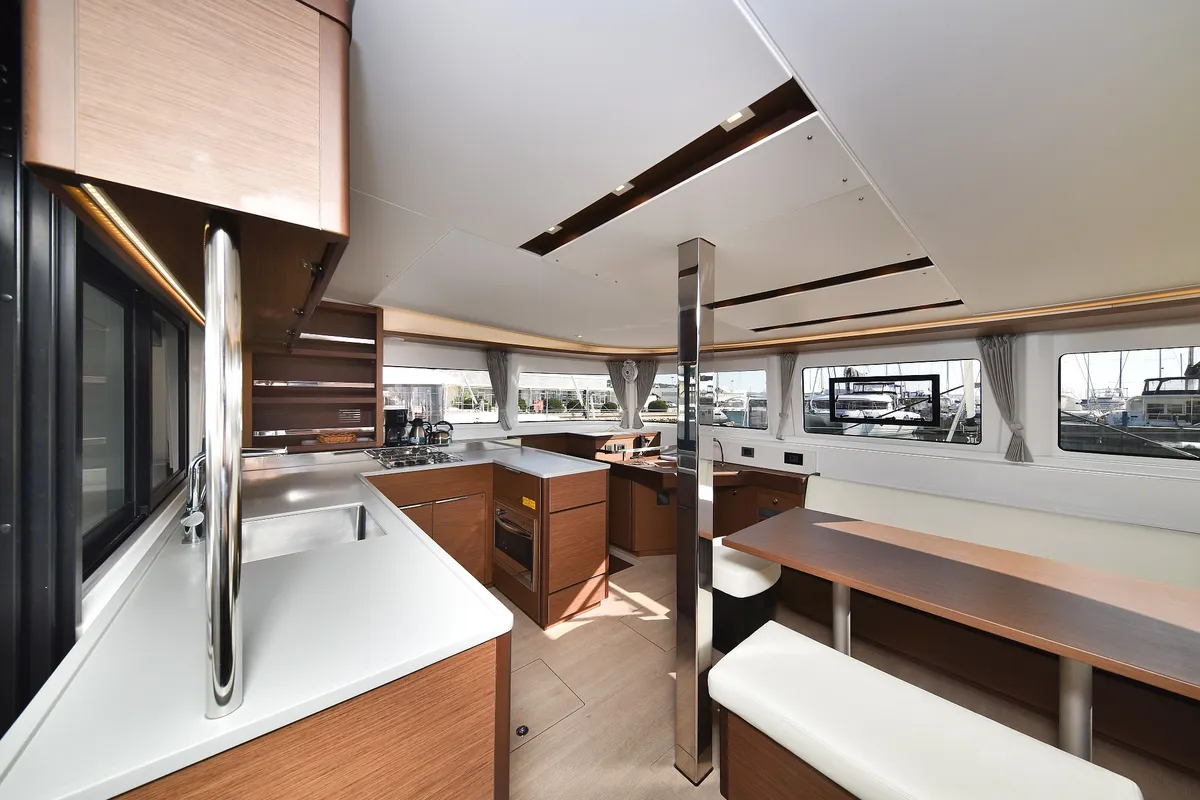 Salon of MAJESTIC, a Lagoon 46 catamaran at Općina Sukošan, Croatia