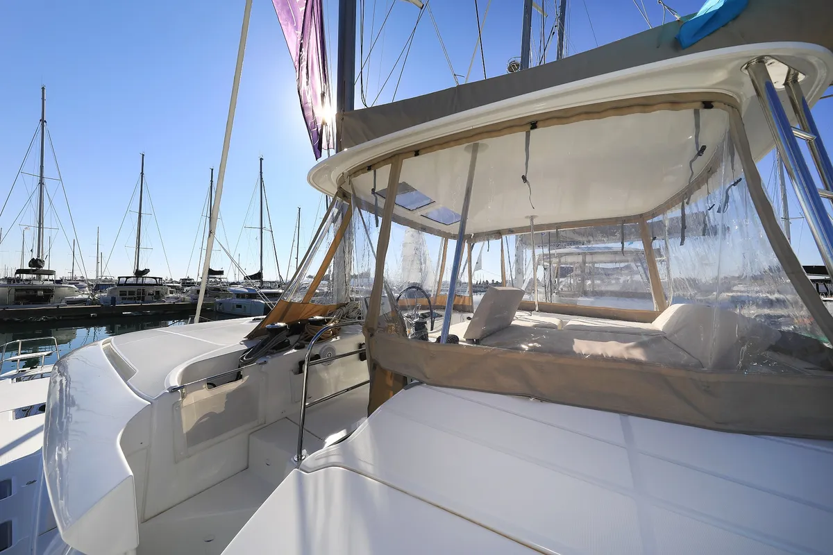 Exterior view of MAJESTIC, a Lagoon 46 catamaran at Općina Sukošan, Croatia