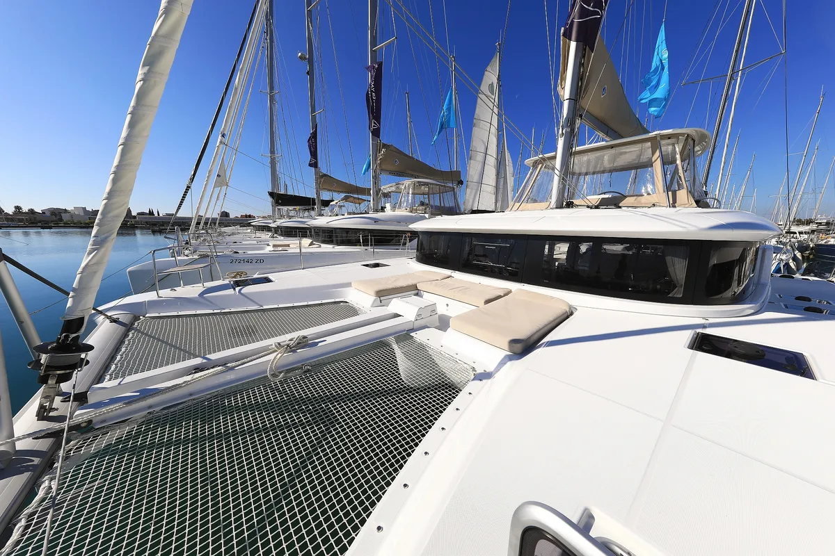 Exterior view of MAJESTIC, a Lagoon 46 catamaran at Općina Sukošan, Croatia