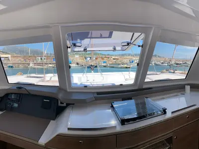 Galley of Kuma, a Bali Catspace catamaran at Salerno, Italy