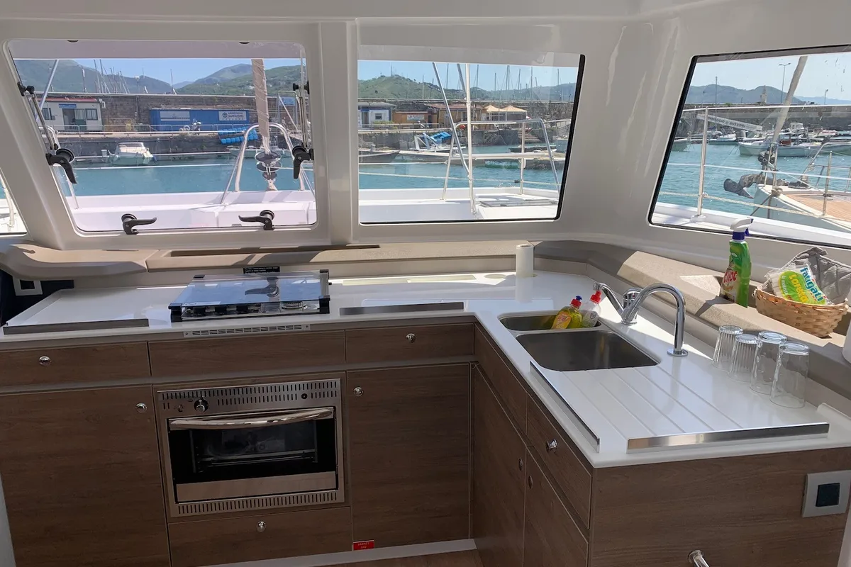 Cabin on Kuma, a Bali Catspace catamaran at Salerno, Italy