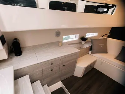 Galley of Origami, a Gulet Motorboat motorboat at Palma de Mallorca, Spain