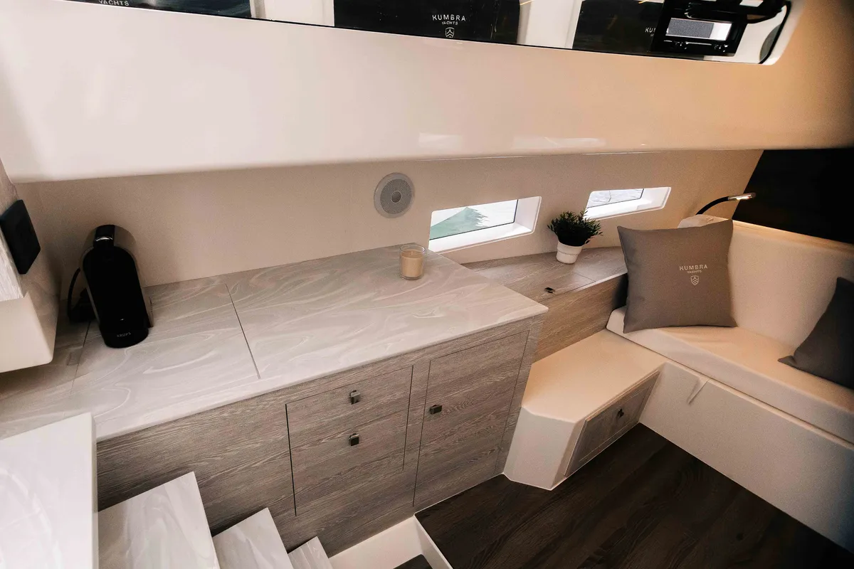 Galley of Origami, a Gulet Motorboat motorboat at Palma de Mallorca, Spain
