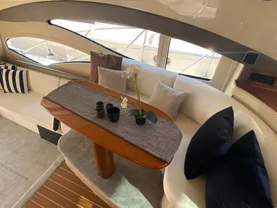 Salon of Cruiser 47, a Cruiser 47 Fly motor yacht at Dubai, United Arab Emirates