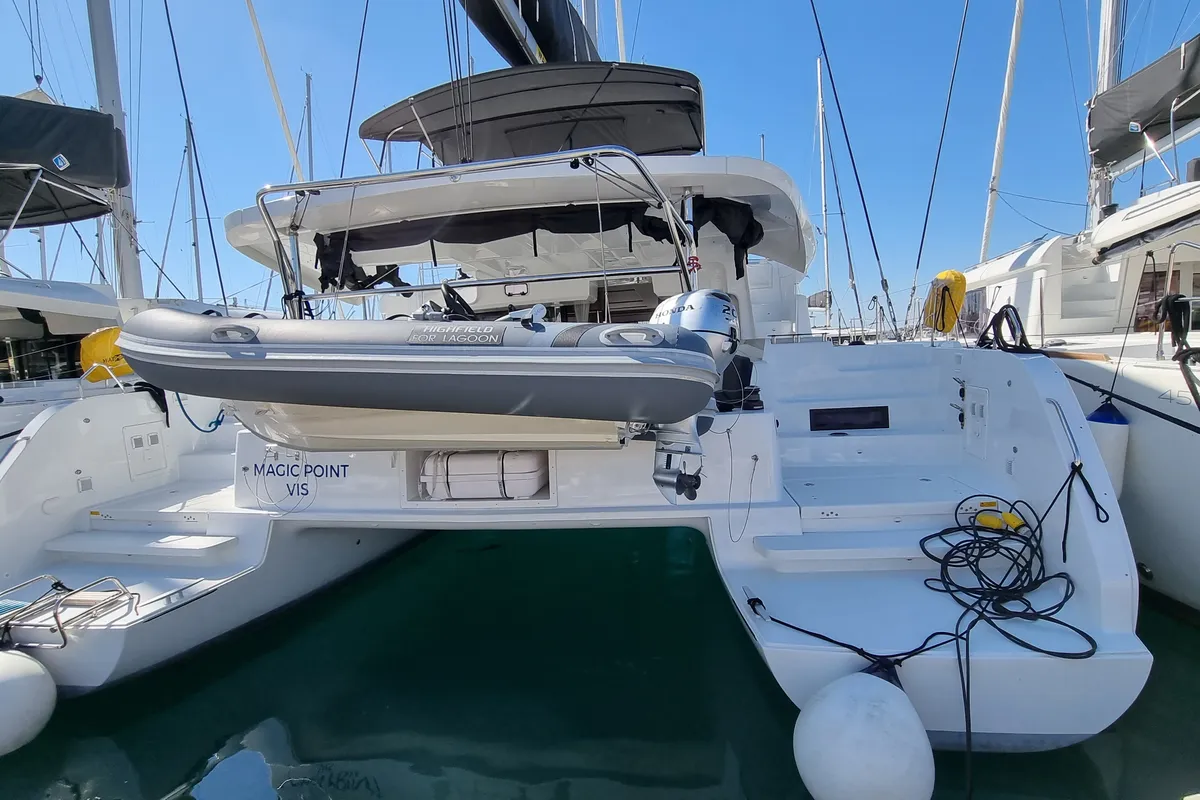 Magic Point, a Lagoon 46 catamaran at Split, Croatia