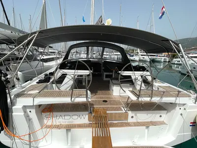 Cockpit of Shadow of the wind, a Hanse 460 sailboat at Kaštela, Croatia