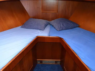 Cabin on De Drait Classicline 1300, a motorboat at Woudsend, Netherlands