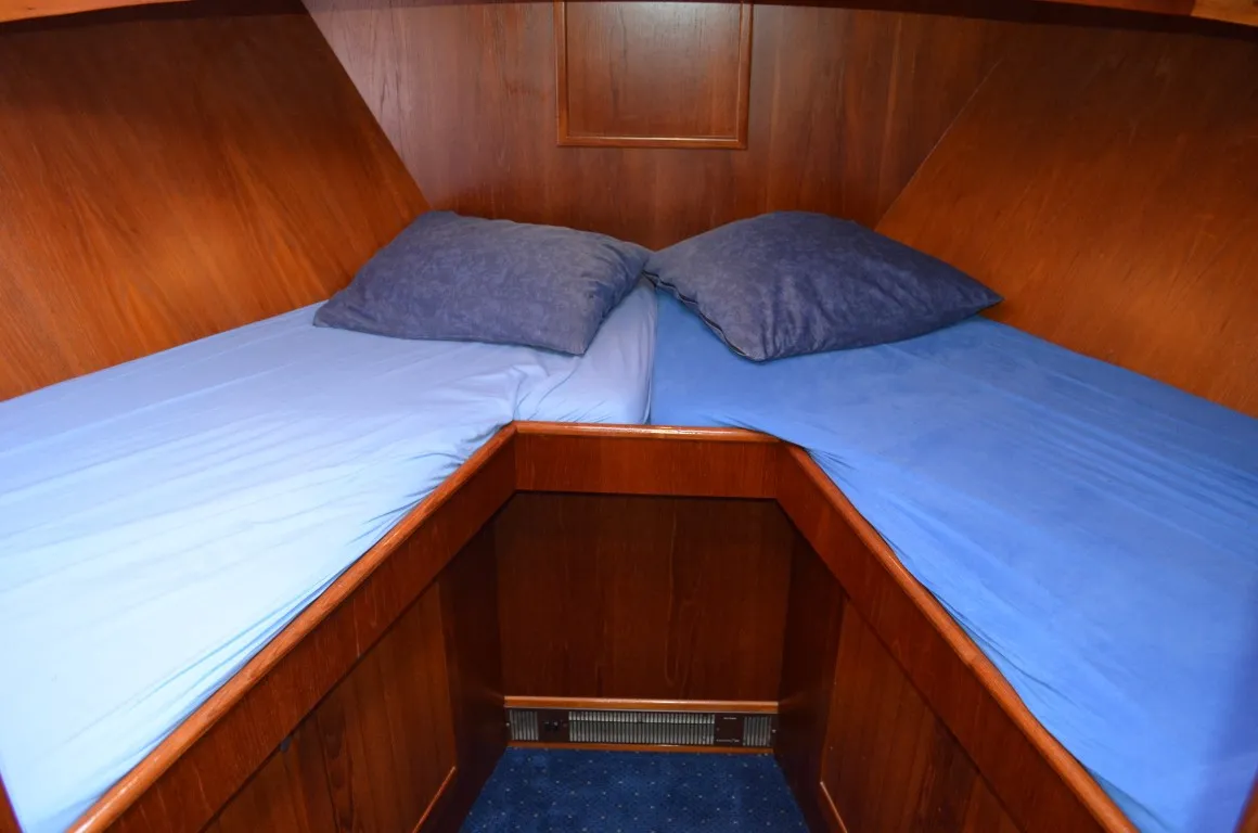Cabin on De Drait Classicline 1300, a motorboat at Woudsend, Netherlands