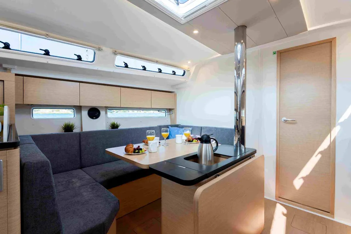 Galley of Mare Sol, a Hanse 410 sailboat at Grad Šibenik, Croatia
