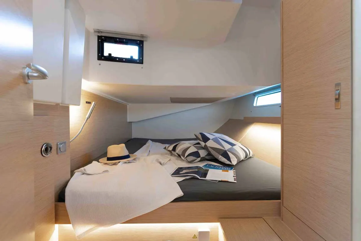 Cabin on Mare Sol, a Hanse 410 sailboat at Grad Šibenik, Croatia