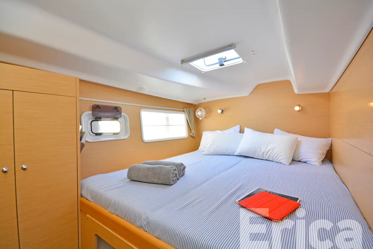 Cabin on Erica, a Lagoon 380 S2 catamaran at Kos, Greece