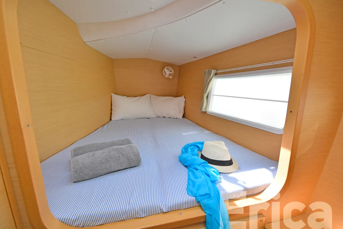 Cabin on Erica, a Lagoon 380 S2 catamaran at Kos, Greece