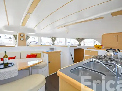 Galley of Erica, a Lagoon 380 S2 catamaran at Kos, Greece