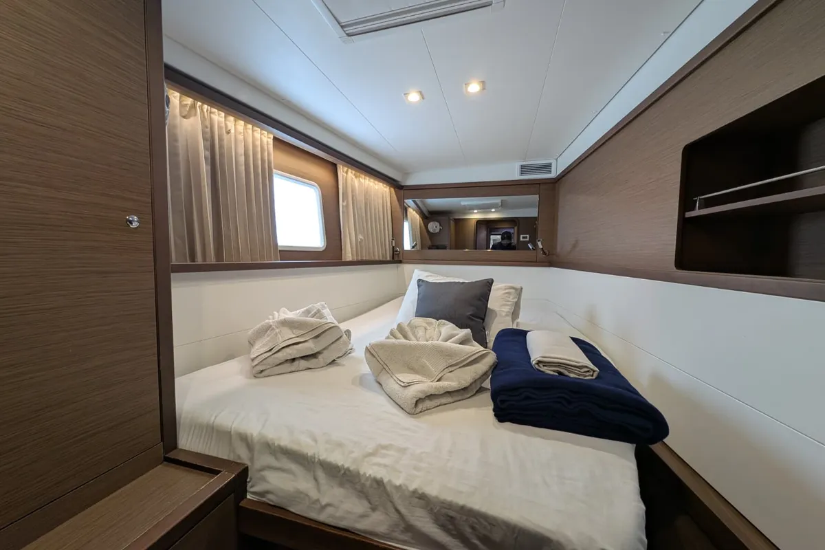 Cabin on Apres Soleil, a Lagoon 450 Fly catamaran at Road Town, British Virgin Islands