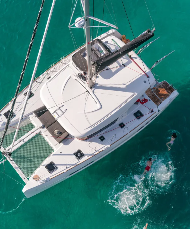 Exterior view of LINDA, a Lagoon 40 catamaran at Split, Croatia