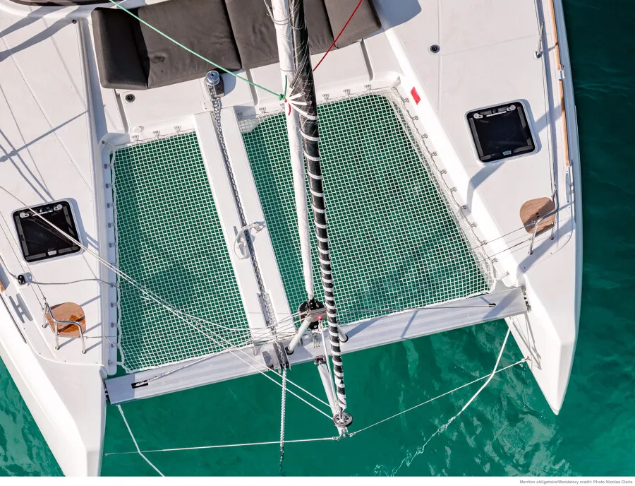Deck of LINDA, a Lagoon 40 catamaran at Split, Croatia