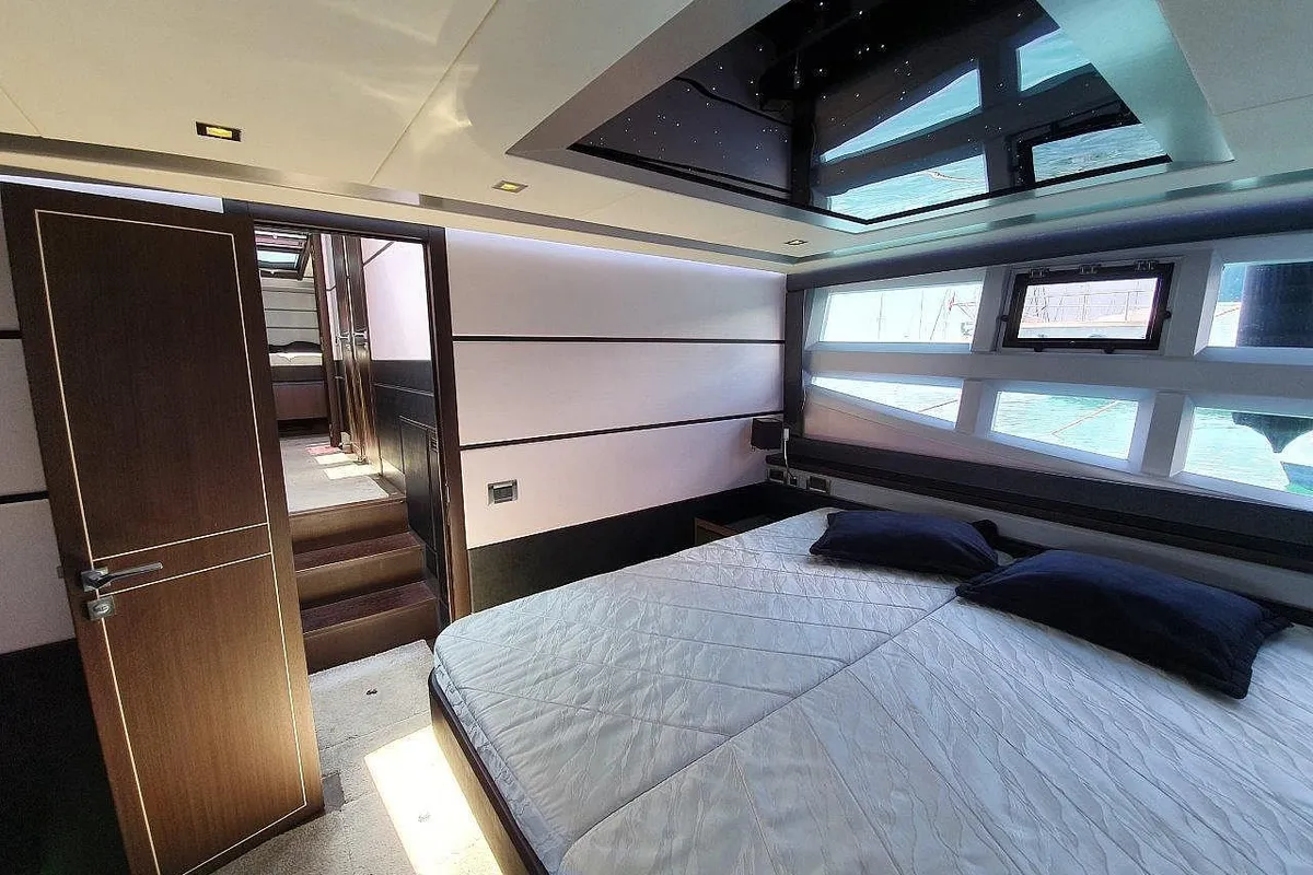 Obsession two, a Galeon 700 motor yacht at Novi Vinodolski, Croatia