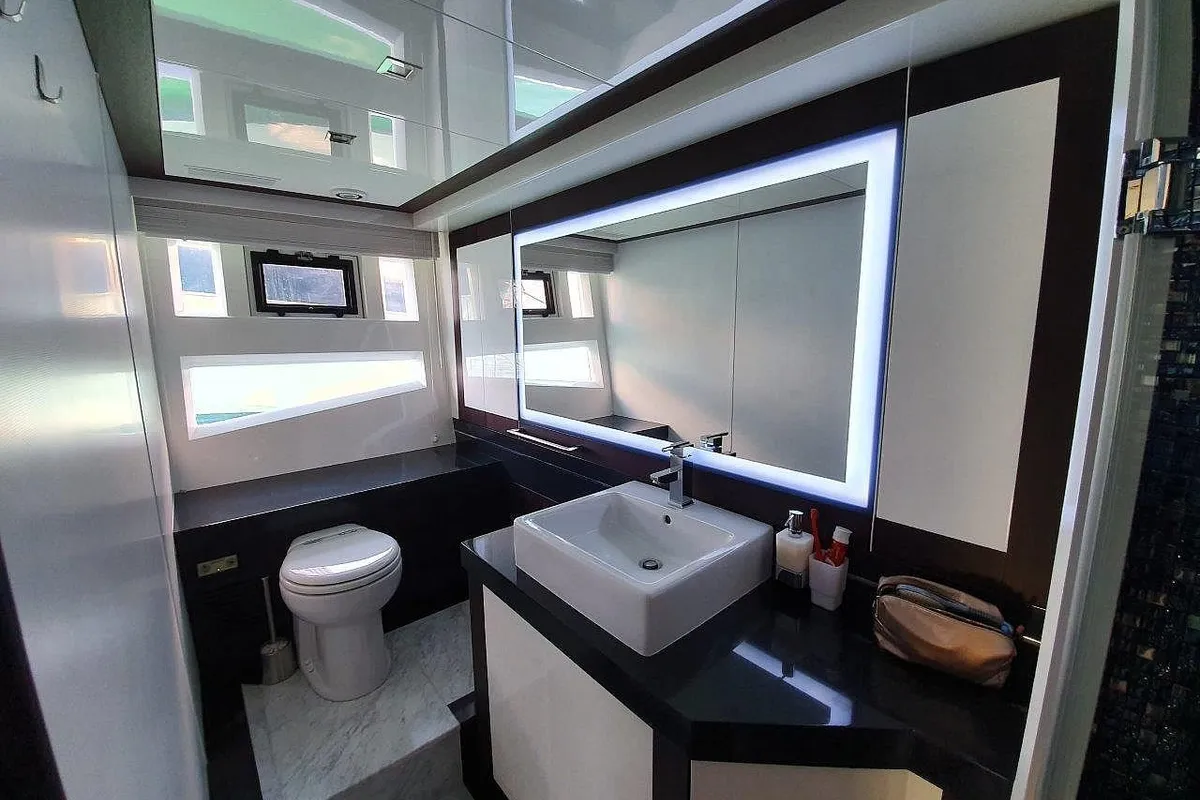 Obsession two, a Galeon 700 motor yacht at Novi Vinodolski, Croatia