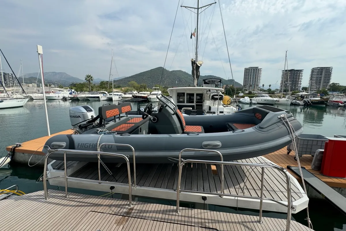 Jellyfish, a Lagoon 55 catamaran at Salerno, Italy