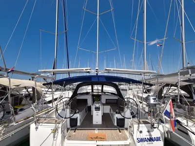 Swannabe, a Jeanneau Sun Odyssey 490 sailboat at Općina Sukošan, Croatia