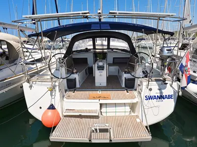 Swannabe, a Jeanneau Sun Odyssey 490 sailboat at Općina Sukošan, Croatia