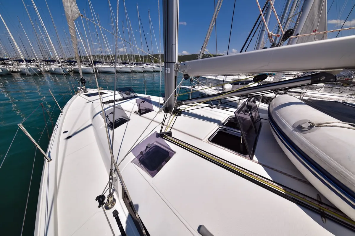 Swannabe, a Jeanneau Sun Odyssey 490 sailboat at Općina Sukošan, Croatia