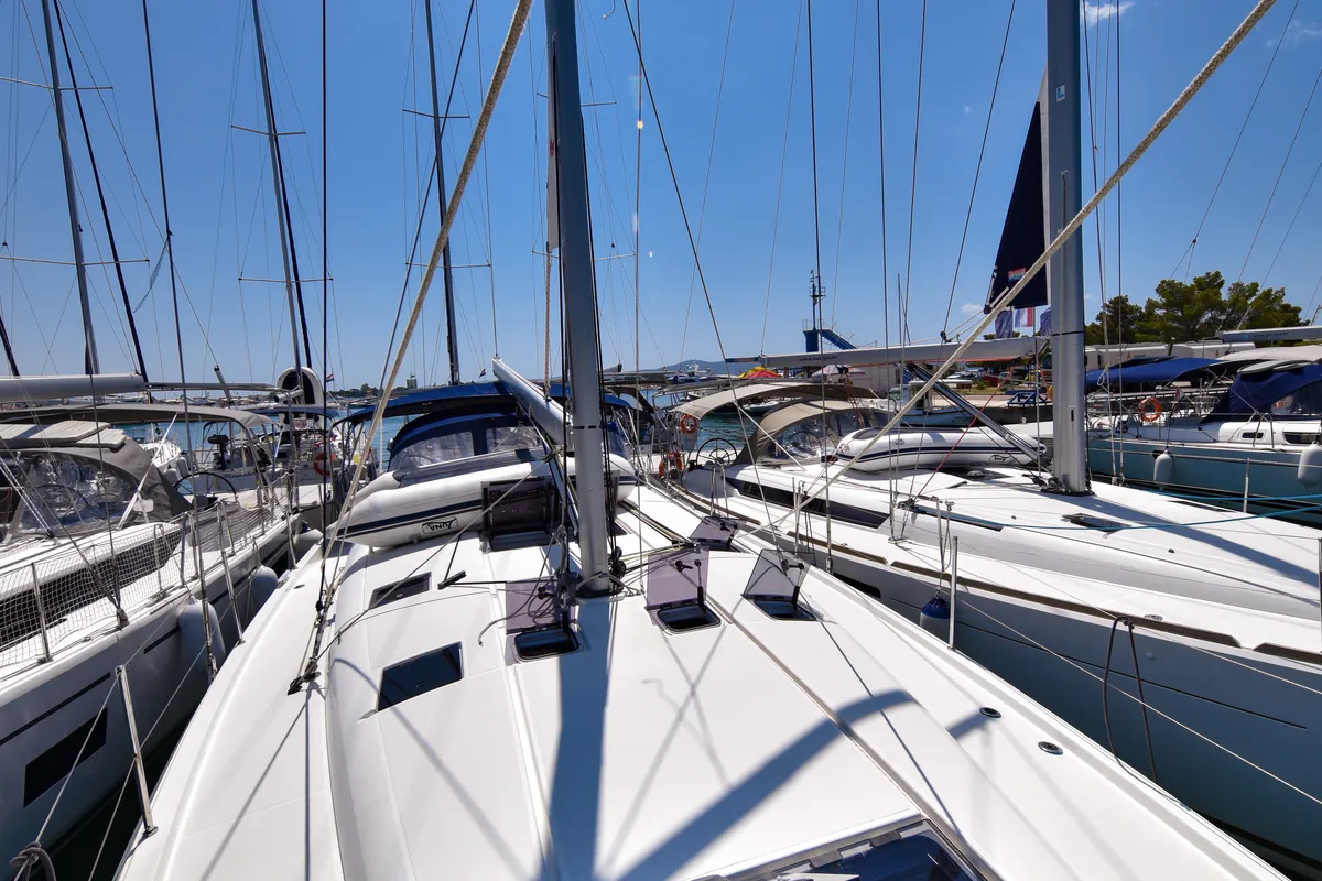 Swannabe, a Jeanneau Sun Odyssey 490 sailboat at Općina Sukošan, Croatia