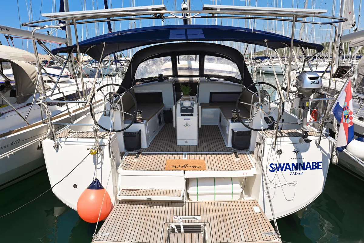 Swannabe, a Jeanneau Sun Odyssey 490 sailboat at Općina Sukošan, Croatia