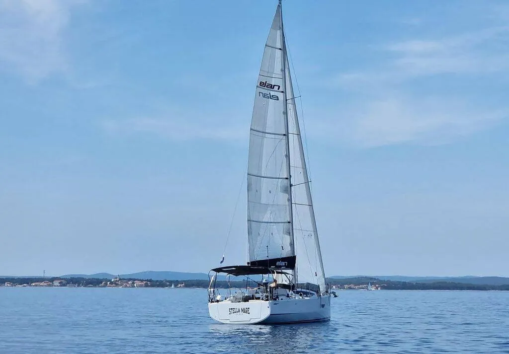 Exterior view of Stella Mare, a Elan E4 sailboat at Punat, Croatia