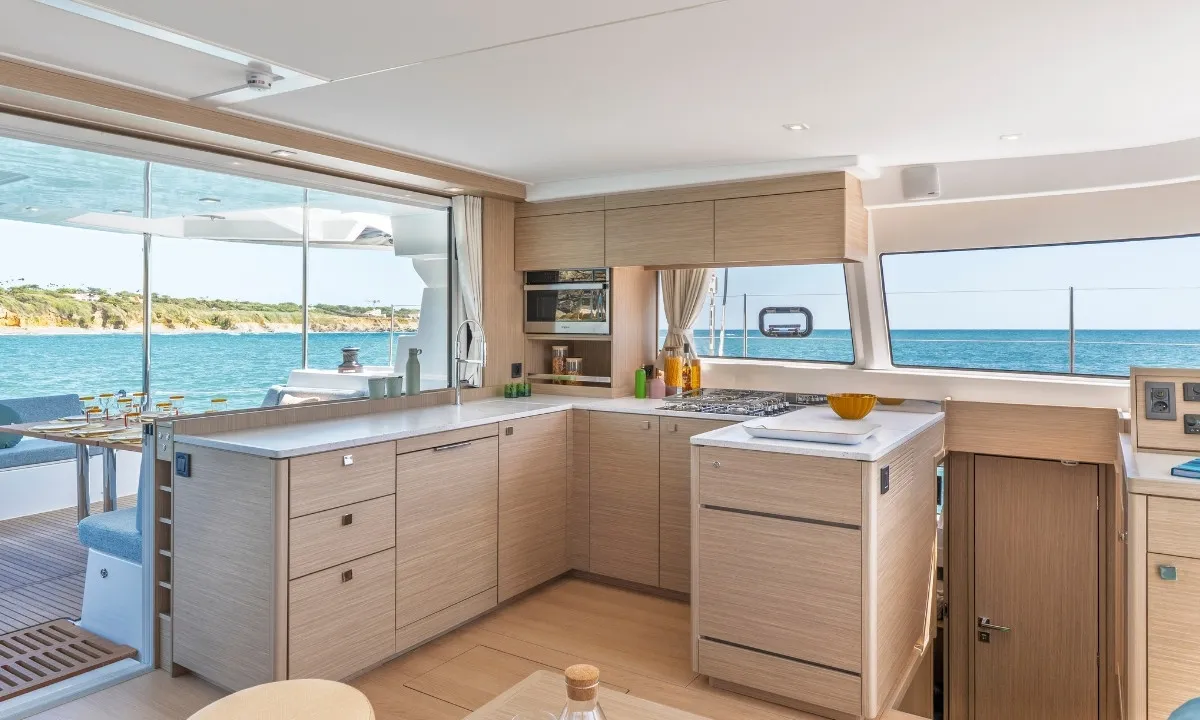 Cabin on Mia, a Lagoon 47 catamaran at Lavreotiki, Greece