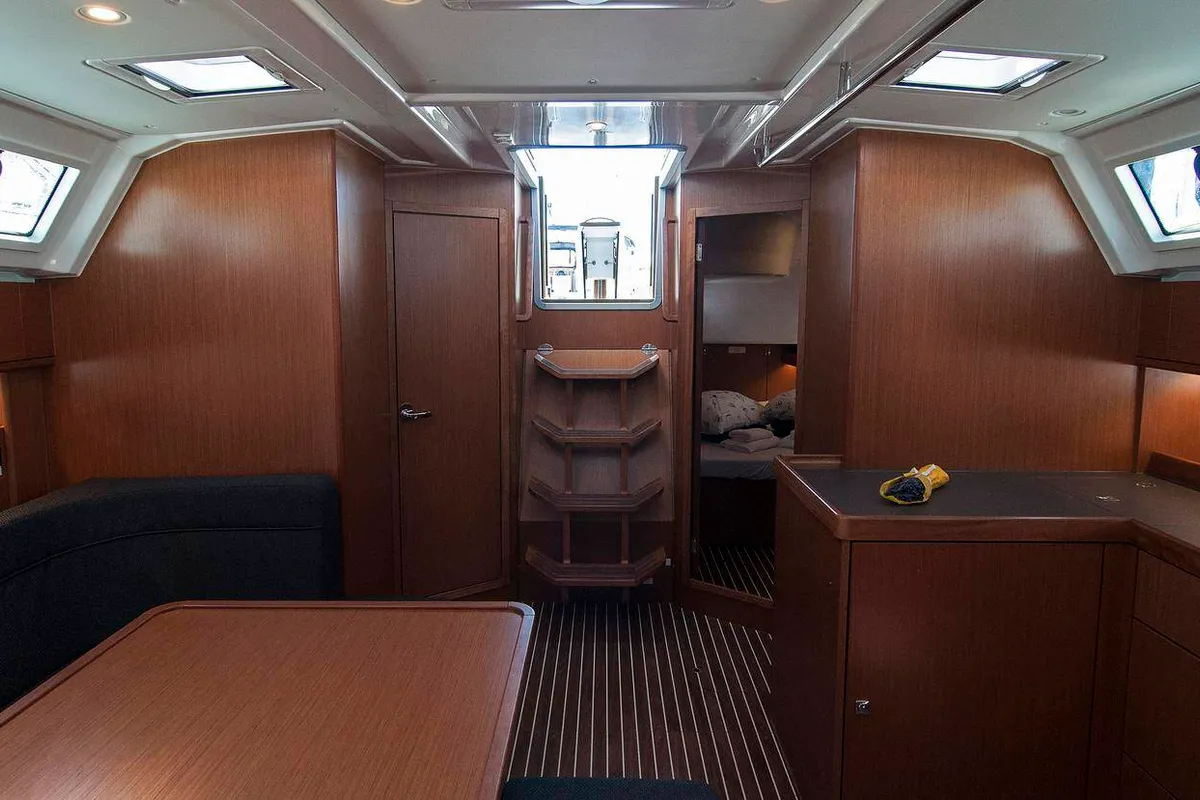 Salon of Adria Kristina, a Bavaria Cruiser 46 sailboat at Split, Croatia
