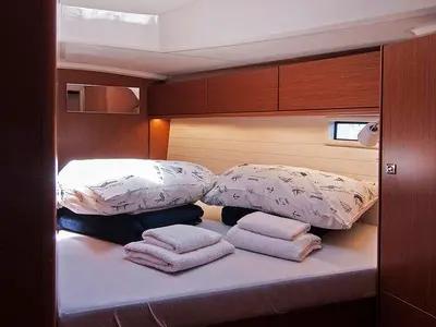 Cabin on Adria Kristina, a Bavaria Cruiser 46 sailboat at Split, Croatia