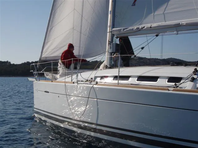 Exterior view of Capricorn, a Beneteau First 35 sailboat at Jezera, Croatia