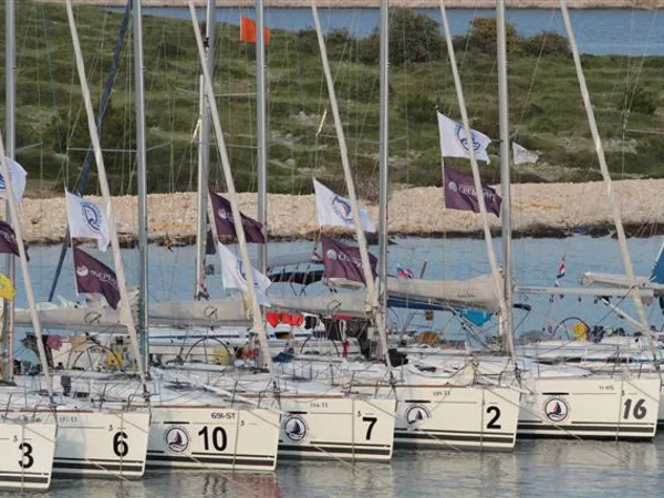 Exterior view of Capricorn, a Beneteau First 35 sailboat at Jezera, Croatia