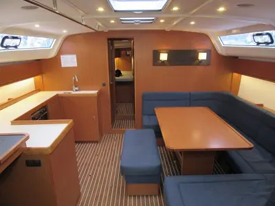 Salon of Wild Horse, a Bavaria 51 Cruiser sailboat at Gdańsk, Poland