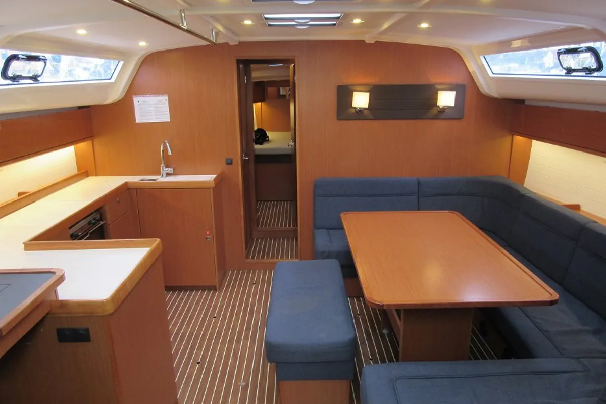 Salon of Wild Horse, a Bavaria 51 Cruiser sailboat at Gdańsk, Poland