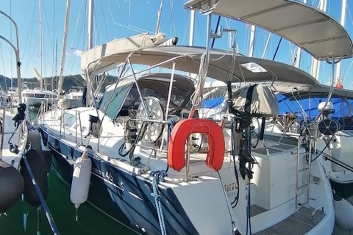 Viento, a Beneteau Oceanis 46 sailboat at Fethiye, Turkey
