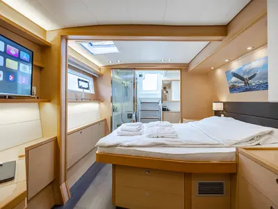 Cabin on Eagle of Norway (Crewed), a Lagoon 560 S2 catamaran at Seget Donji, Croatia