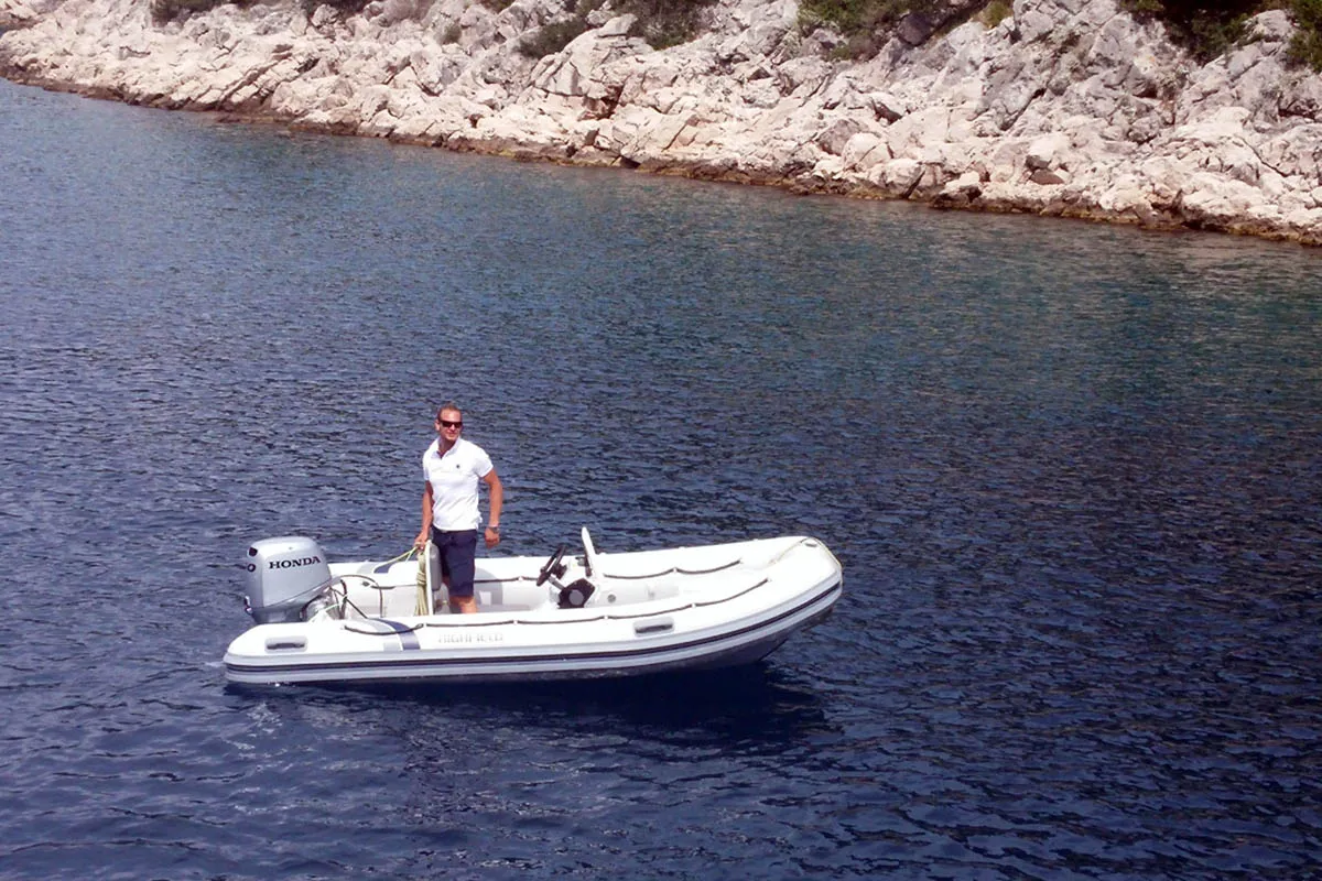 Eagle of Norway (Crewed), a Lagoon 560 S2 catamaran at Seget Donji, Croatia