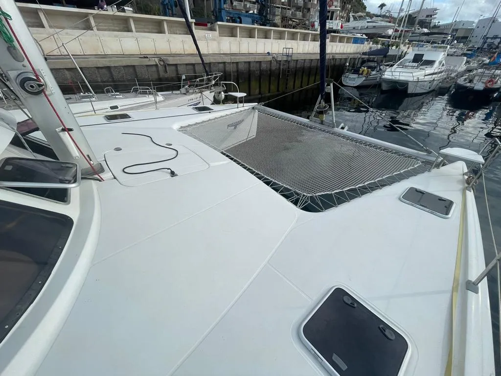 Alboran Cachaça (Cabo Verde), a Fountaine Pajot Bahia 46 catamaran at Murdeira, Cape Verde