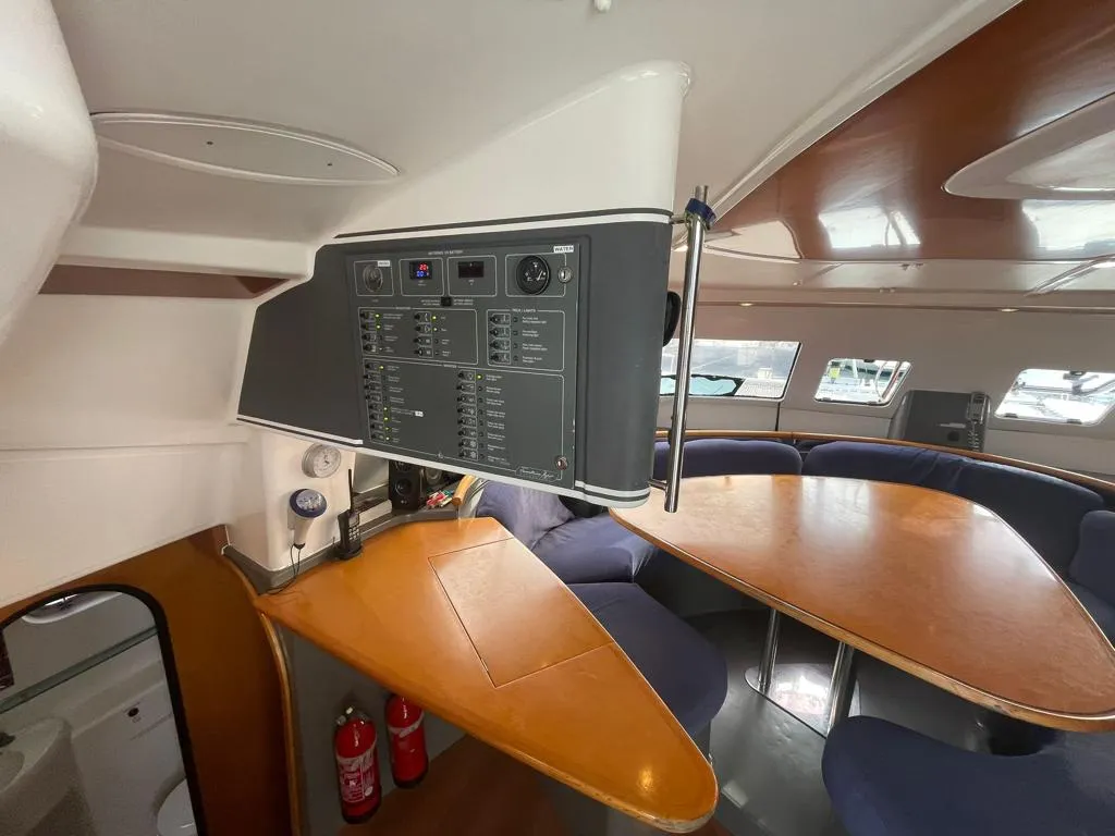 Alboran Cachaça (Cabo Verde), a Fountaine Pajot Bahia 46 catamaran at Murdeira, Cape Verde