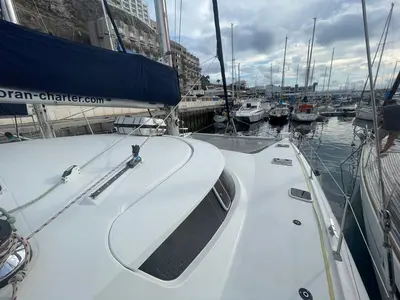 Alboran Cachaça (Cabo Verde), a Fountaine Pajot Bahia 46 catamaran at Murdeira, Cape Verde