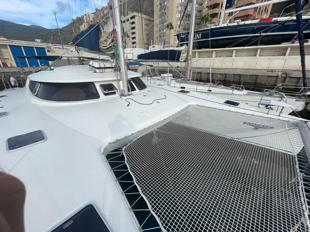 Alboran Cachaça (Cabo Verde), a Fountaine Pajot Bahia 46 catamaran at Murdeira, Cape Verde
