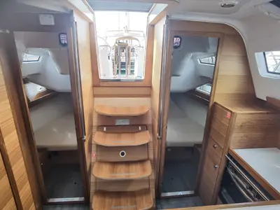 Salon of Fuga, a Elan Impression 40.1 sailboat at Punat, Croatia
