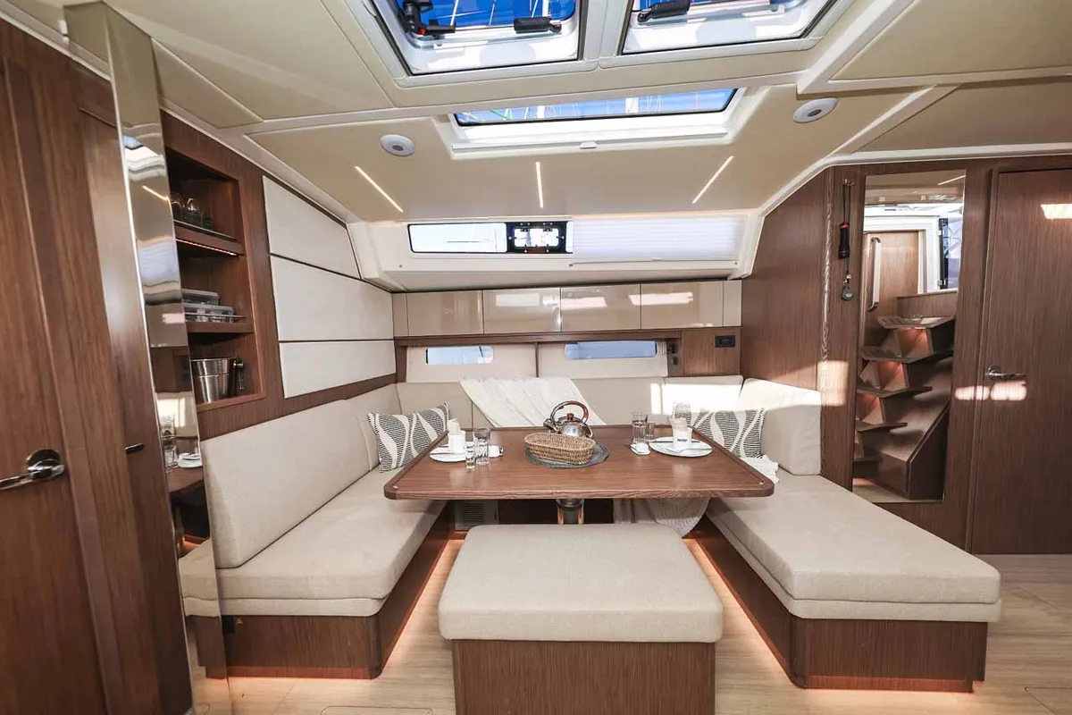 Salon of Aquila, a Bavaria C46 sailboat at Murter, Croatia