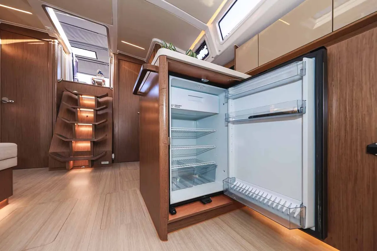 Galley of Aquila, a Bavaria C46 sailboat at Murter, Croatia